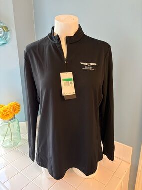 NWT Nike Women's Victory Dri-FIT 1/4-Zip Golf Top Genesis Invitational Black XL